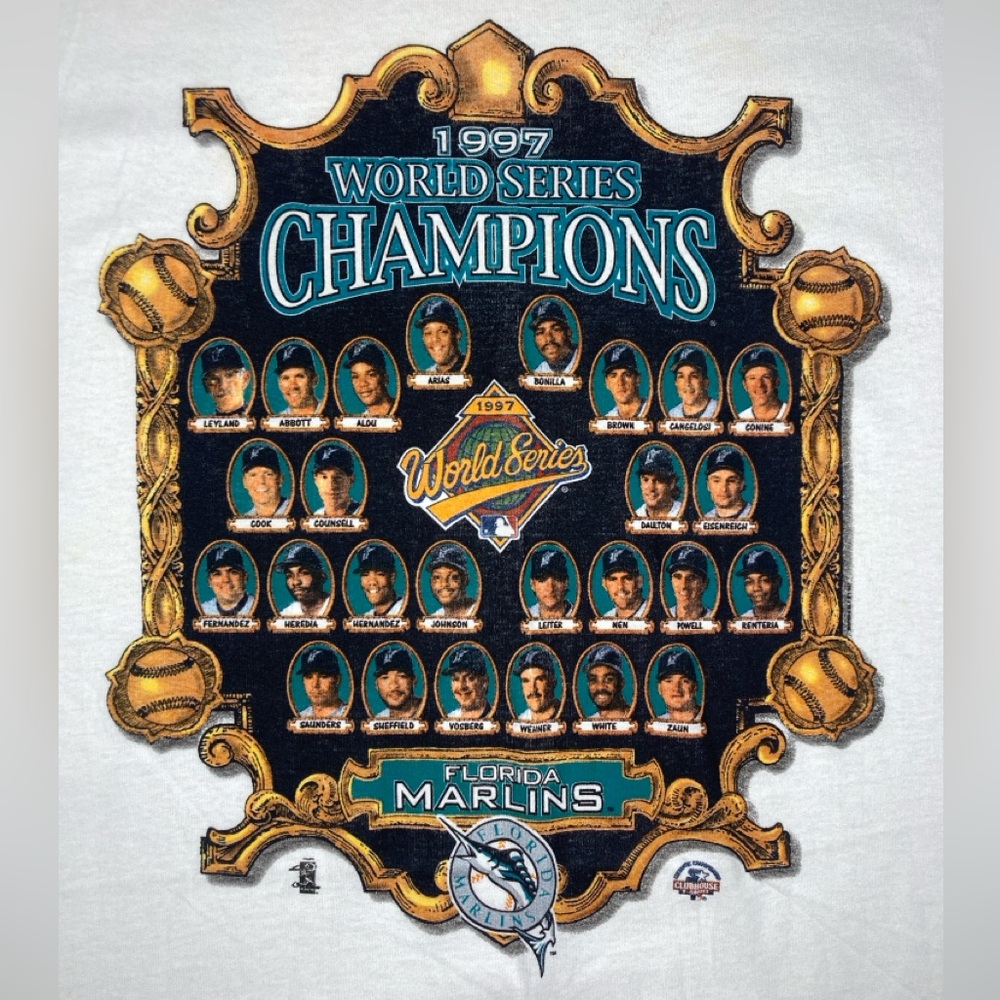 Florida Marlins World Series Champions Team Photo T Shirt

Size XXL